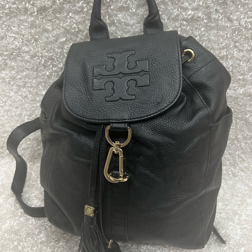 Tory Burch Leather Drawstring Backpack